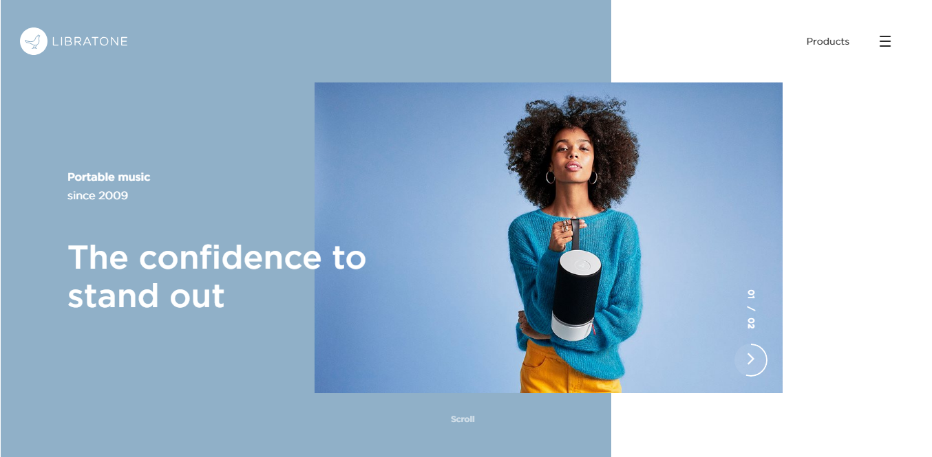web design trends 2019 Libratone