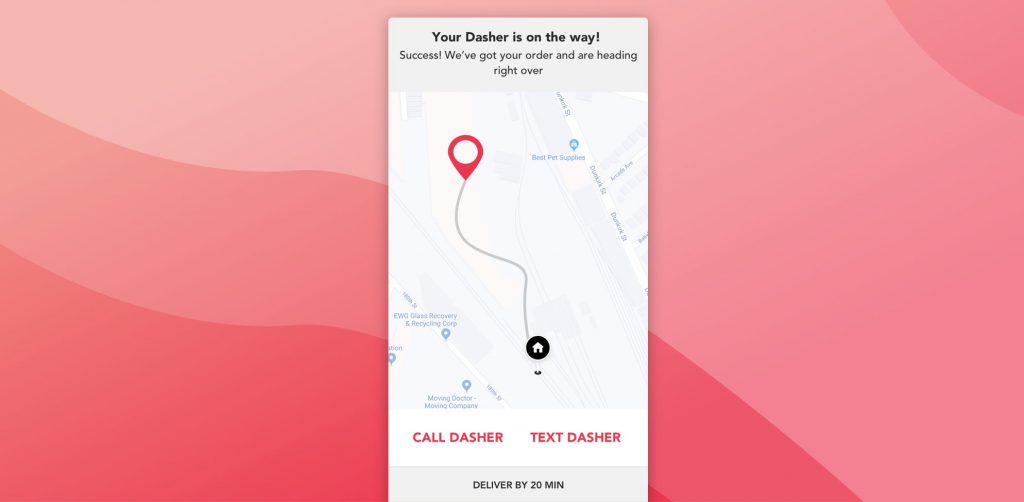 location tracking fetaure in food delivery app