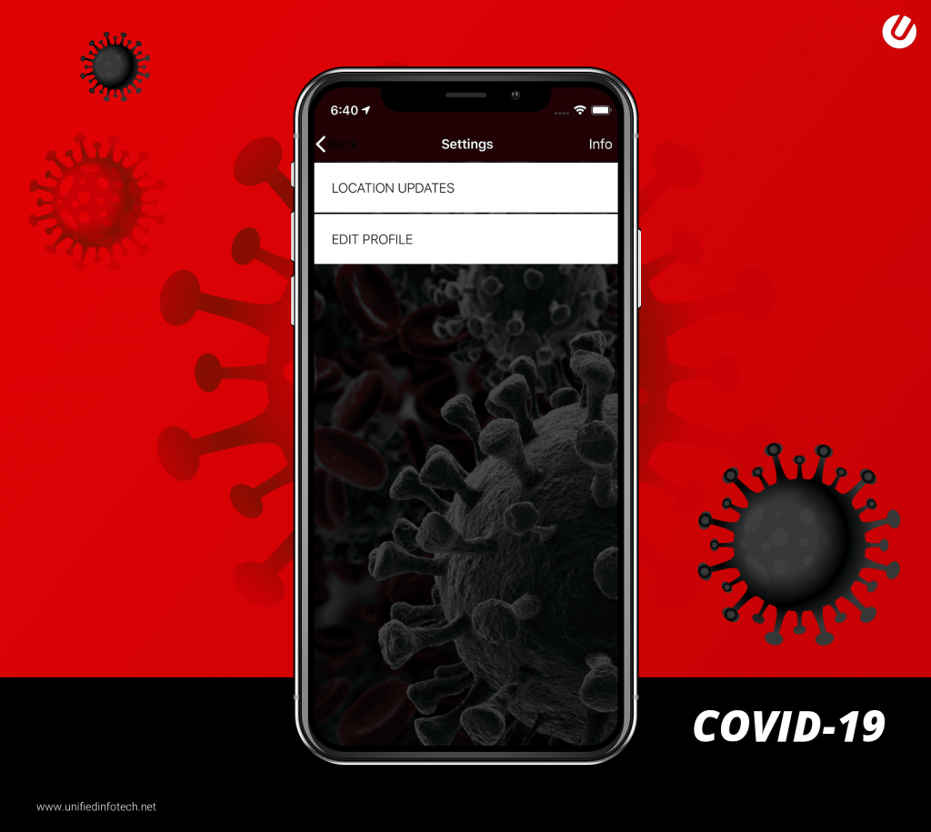 location update feature in covid app