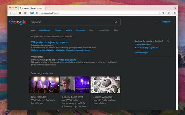 dark mode in web design