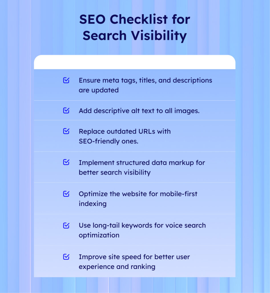 SEO Checklist for Search Visibility