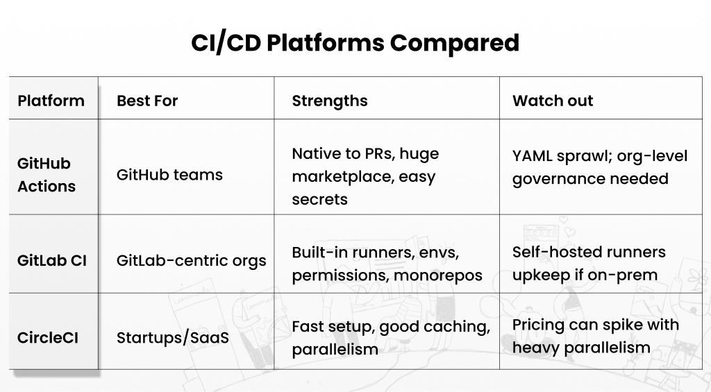 CI CD Platforms Compared