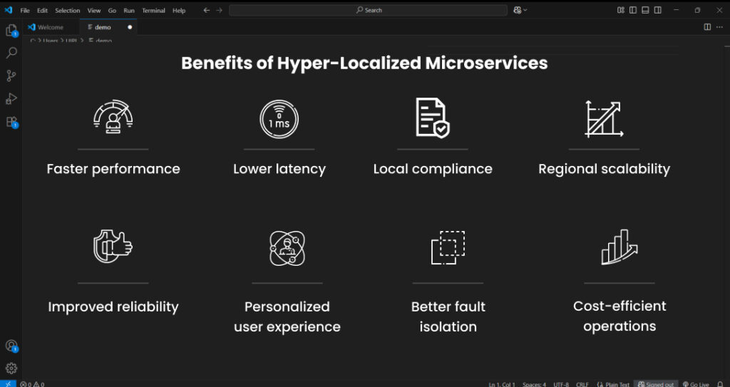 Benefits of Hyper-Localized Microservices