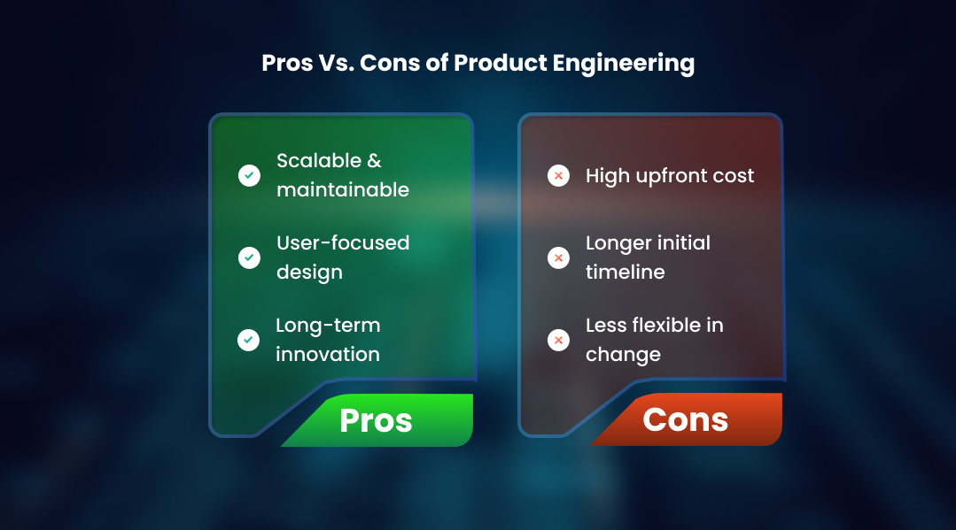 Pros Vs Cons of Product Engineering